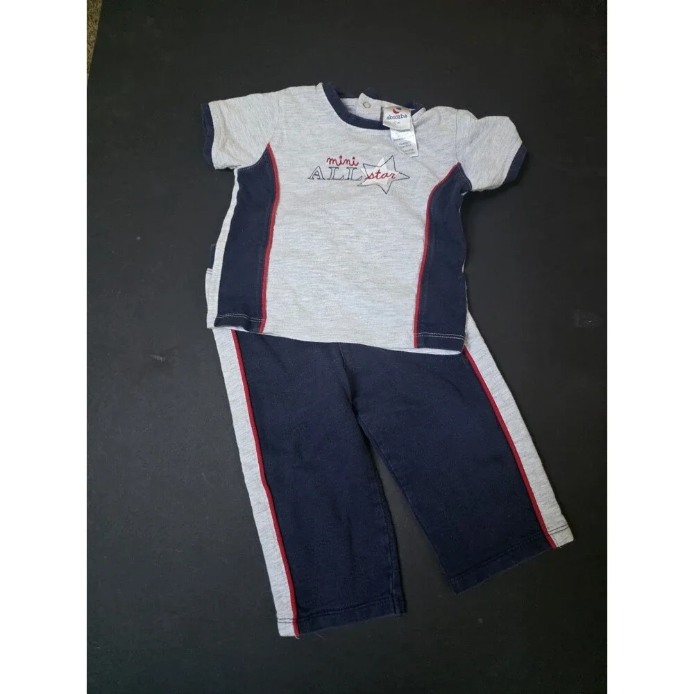 absorba 12 month boy's All Star top pant set